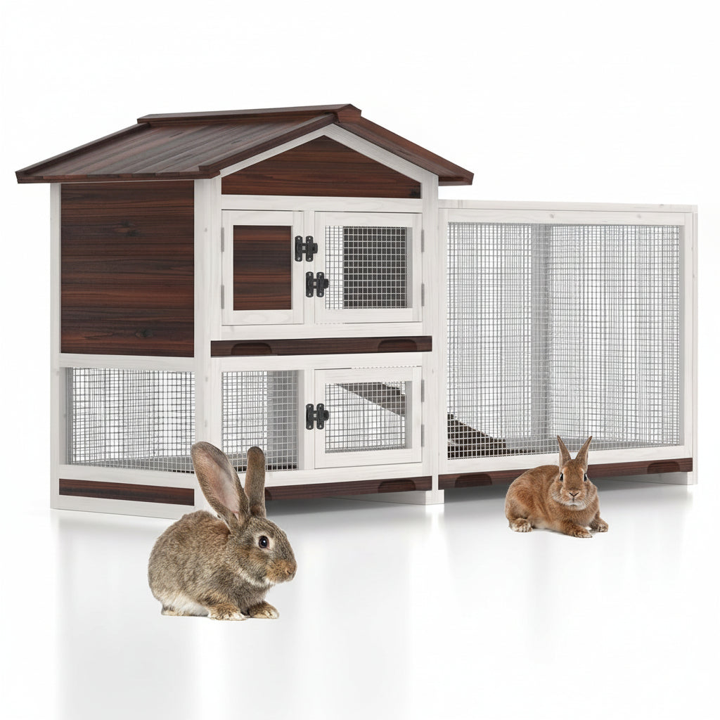 60" Large Bunny House (3 Trays & 4 Doors)