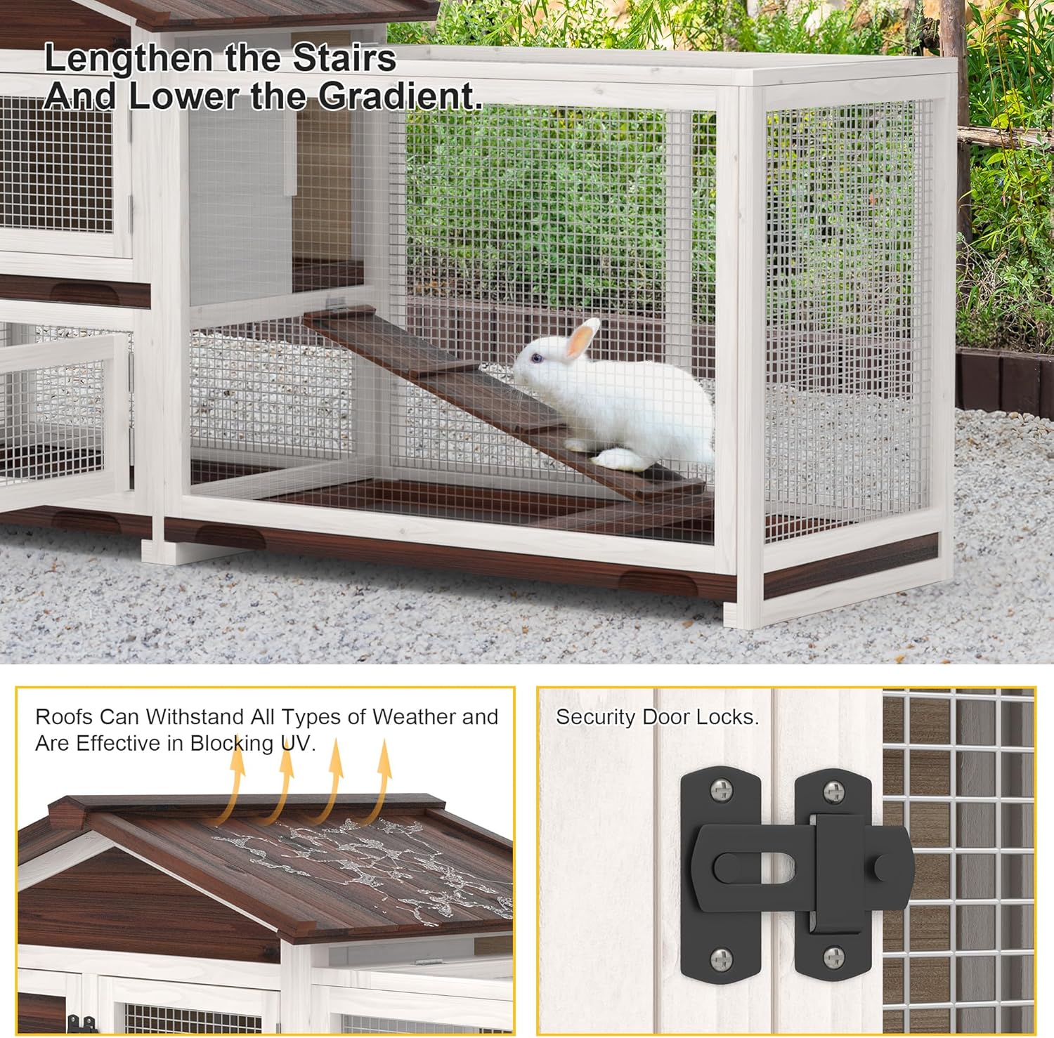 60" Large Bunny House (3 Trays & 4 Doors)