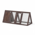 Triangular A-Frame Rabbit Hutch & Chicken Coop (Carbonized Wood)