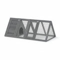 Triangular A-Frame Rabbit Hutch & Chicken Coop（Grey)